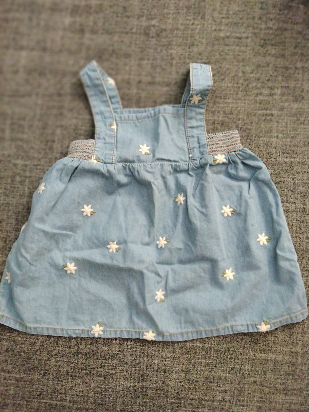 Kids Light Blue Daisy Chambray Dress - Brand Unspecified